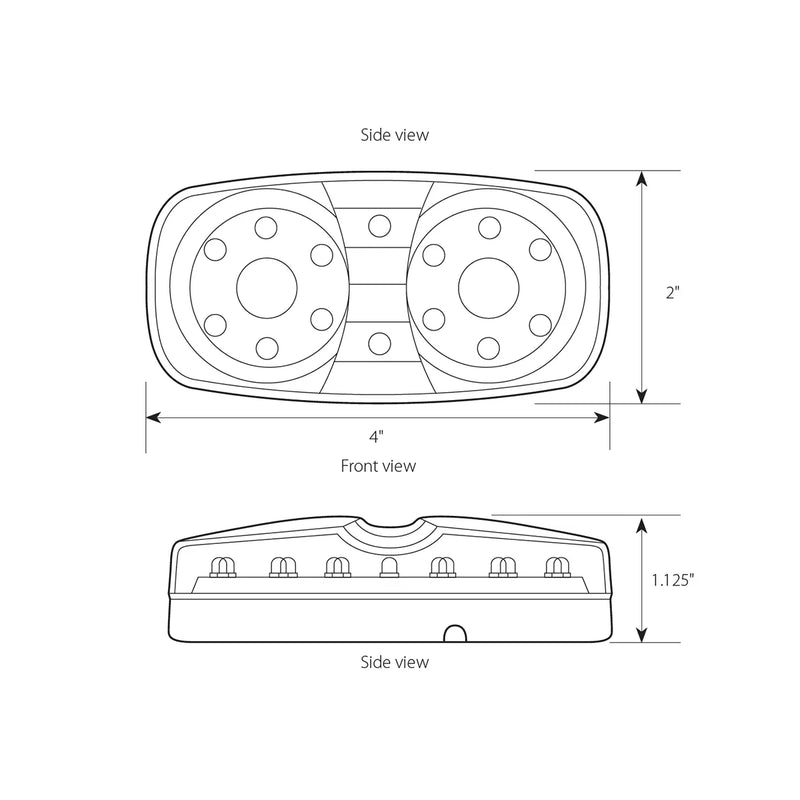 TIGER EYE AMBER/AMBER 16-LED MARKER LIGHT #85240 MARKER LIGHT Light Gray