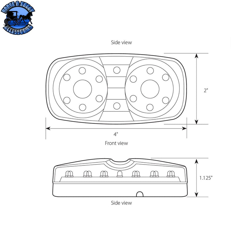 LUZ DE BALIZAMIENTO TIGRE EYE ROJA/ROJA 16 LED