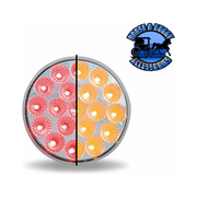 4" Round Trux Dual Revolution LEDs (Choose Style and Color) 4" ROUND Red to Amber - #TLED-4X40A,Red to Amber Strobe - #TLED-4X40AS Gray