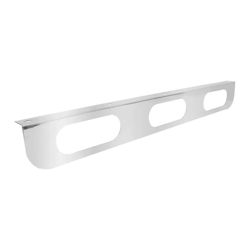 89162 Chrome Plated Steel Triple Light L Shape Mounting Bracket with Oval Sealed Lights Light Gray