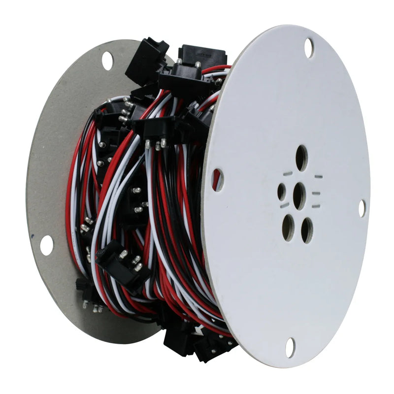 CONTINUOUS 3-PRONG RIGHT ANGLE LIGHT PLUG WIRE HARNESS , 24", 50 PLUGS/ROLL (SELL BY PLUG) Gray
