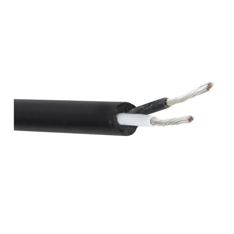 #86110 18GA PARALLEL BLACK/WHITE WIRE W/ BLACK JACKET, 100FT ROLL WIRE Dark Slate Gray