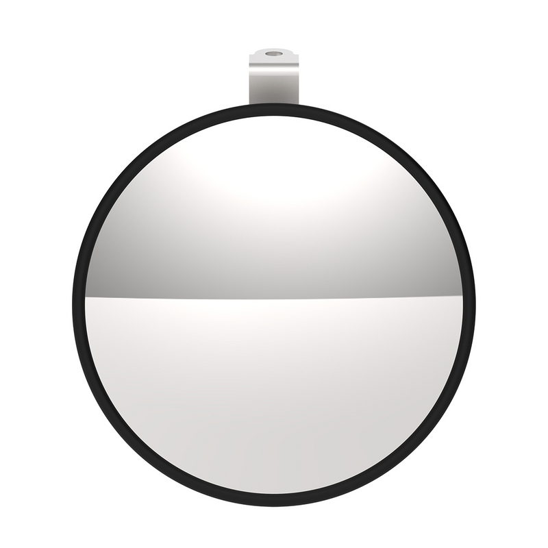 8-1/2" Stainless Steel Convex Mirror With LED - Driver