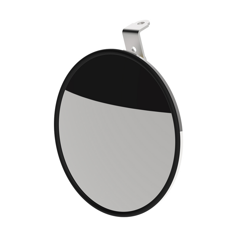 8-1/2" Stainless Steel Convex Mirror With LED - Passenger