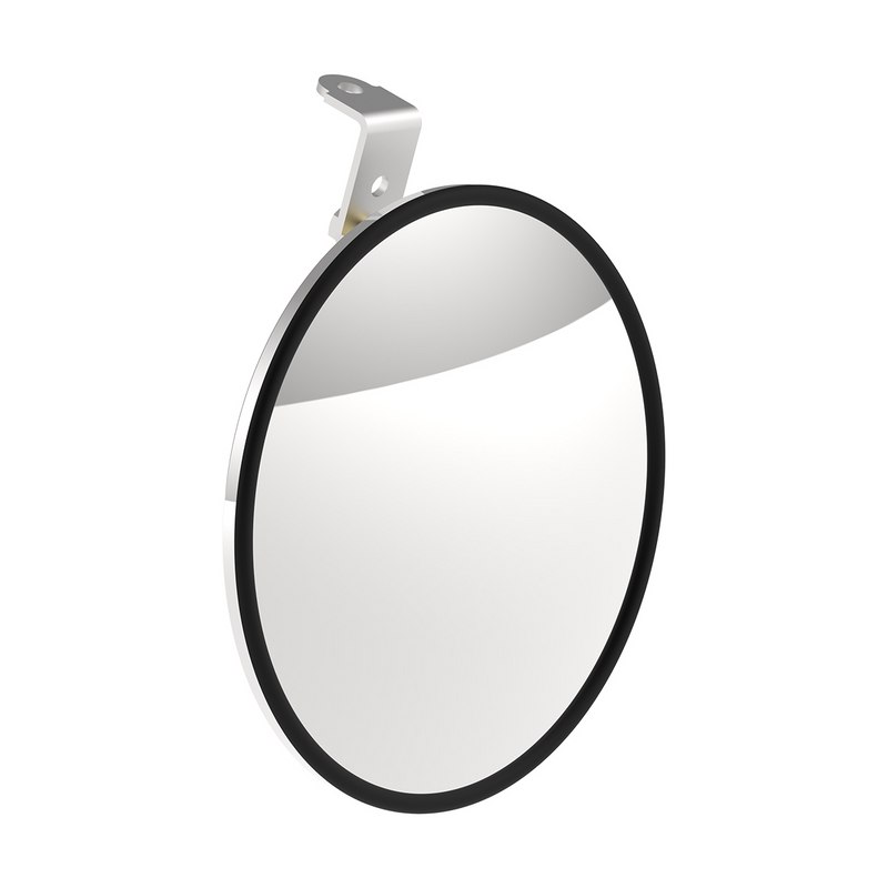 8-1/2" Stainless Steel Convex Mirror With LED - Passenger