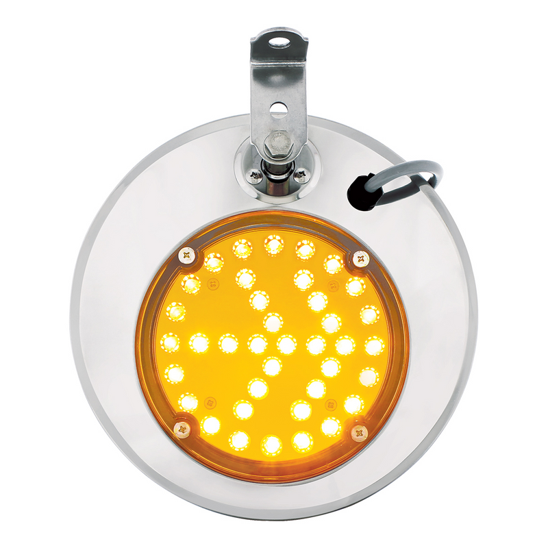 8-1/2" Stainless Steel Convex Heated Mirror With LED - Driver