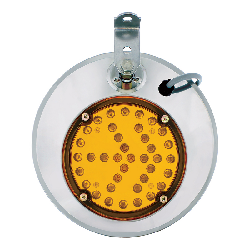 8-1/2" Stainless Steel Convex Heated Mirror With LED - Driver