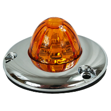 Legendary 1-1/2 Inch Watermelon Light W/ Flat Bezel- Amber LED / Amber Glass Lens 11002AA-3 watermelon sealed led Dark Gray
