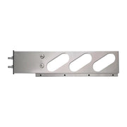 91774 2PC SS SPRING-LOAD BAR W/OVAL PEARL OVAL RED/CLEAR LED LIGHT Gray