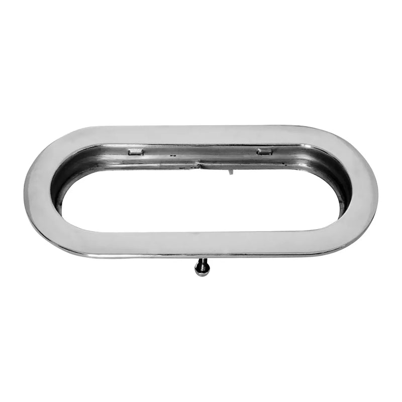 #87203 Flange Mount Bezel with Hidden Studs for 6.5â€³ Large Oval Light Bezel Gray