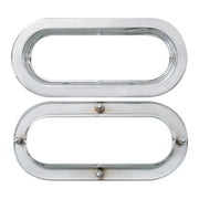 #87206 Flange Mount Bezel with Hidden Studs for 6.5″ Large Oval Light Light Gray