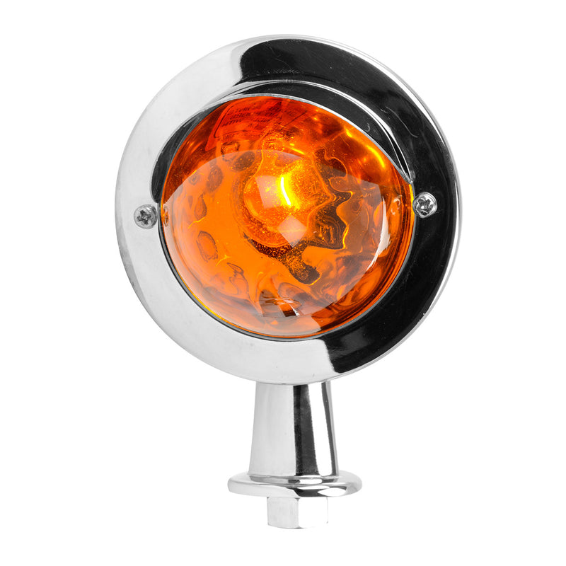 87330 BRAZO DE 1-1/8" LUZ DE VIDRIO ÁMBAR DE 2.5" CON VISERA, 2 CABLES