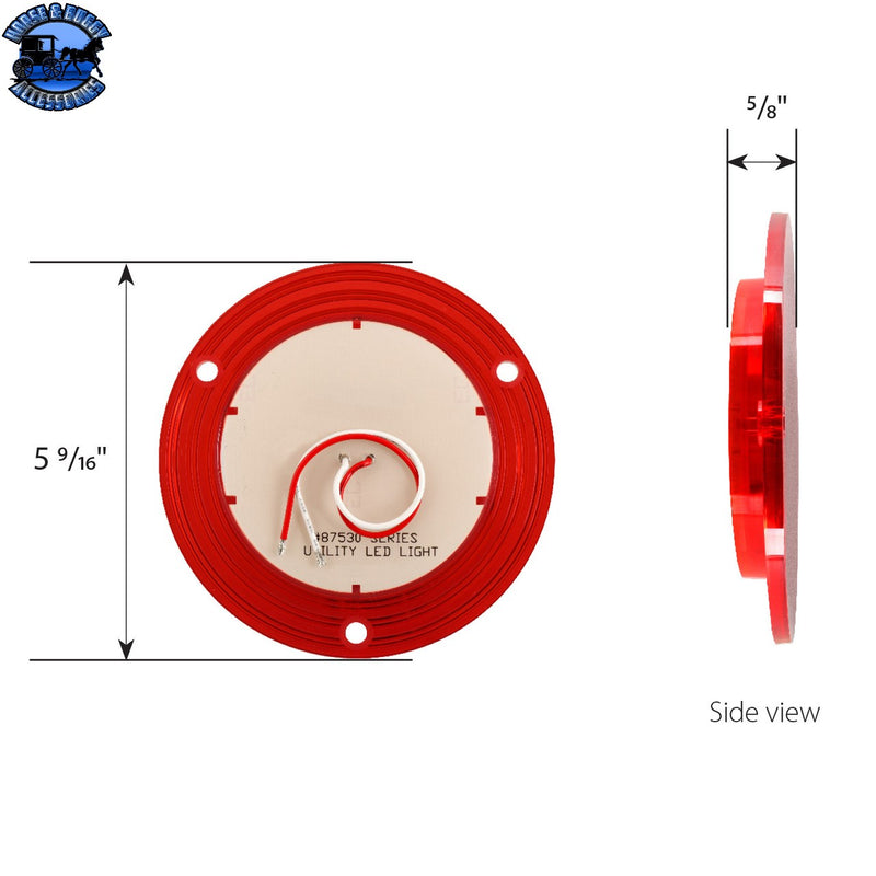 4" High Power LED Flange Mount Sleeper/Utility Sealed Light (CHOOSE LED & LENS COLOR)