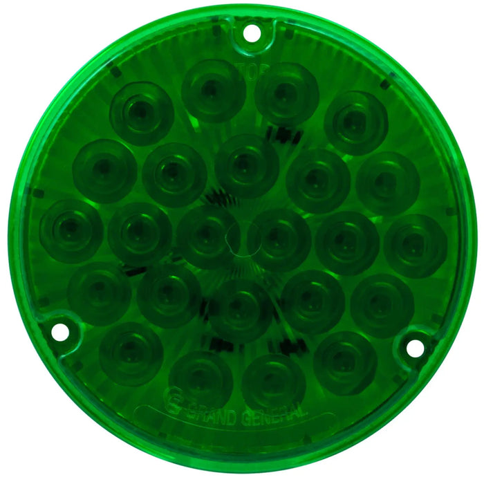 Dark Green 4″ Pearl LED Light with Housing  (choose color) 4" ROUND green/green (light only),green/green (w/housing)