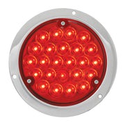 4" Pearl LED Light with Housing  (choose color) 4" ROUND red/red (w/housing) Firebrick