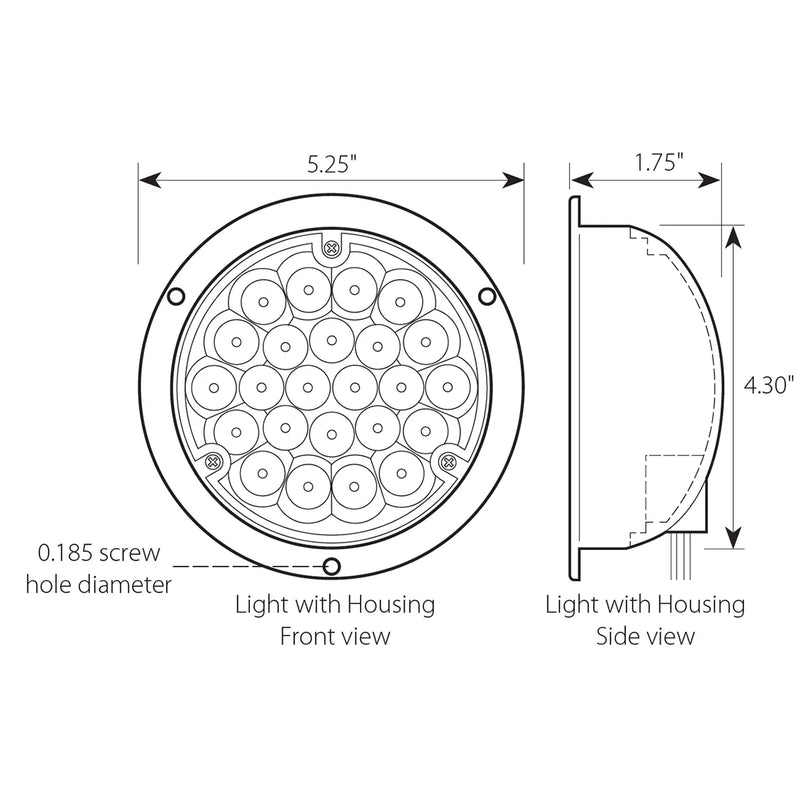 4" Pearl LED Light with Housing  (choose color) 4" ROUND amber/amber (light only),amber/clear (light only),red/red (light only),red/clear (light only),white/clear (light only),blue/blue (light only),blue/clear (light only),green/green (light only),green/clear (light only),amber/amber (w/housing),amber/clear (w/housing),red/red (w/housing),red/clear (w/housing),white/clear (w/housing),blue/blue (w/housing),blue/clear (w/housing),green/green (w/housing),green/clear (w/housing) Black