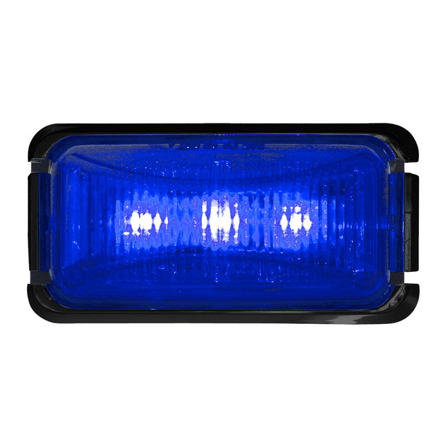 RECT. AZUL/AZUL 3 LED INT. LUZ CON MONTAJE DE BASE NEGRO