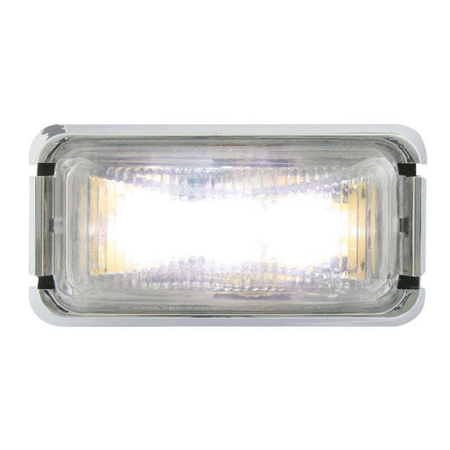 87636 Small Rectangular LED Light White/Clear