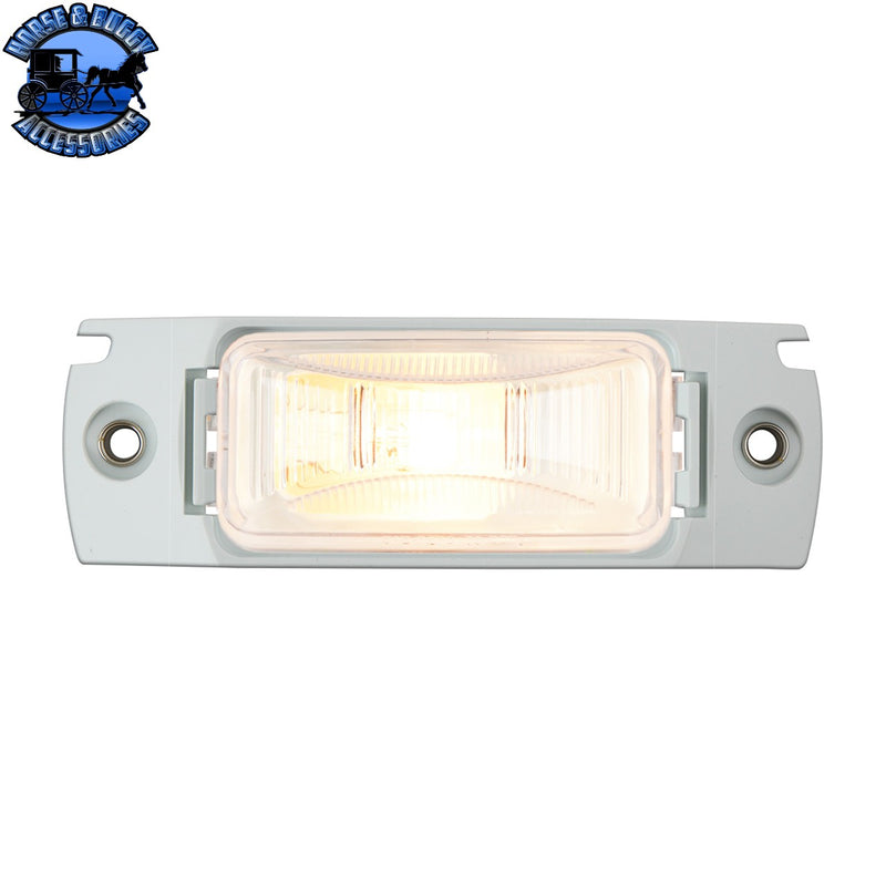 Small Rectangular Single Bulb Sealed Marker Light (CHOOSE COLOR AND STYLE)