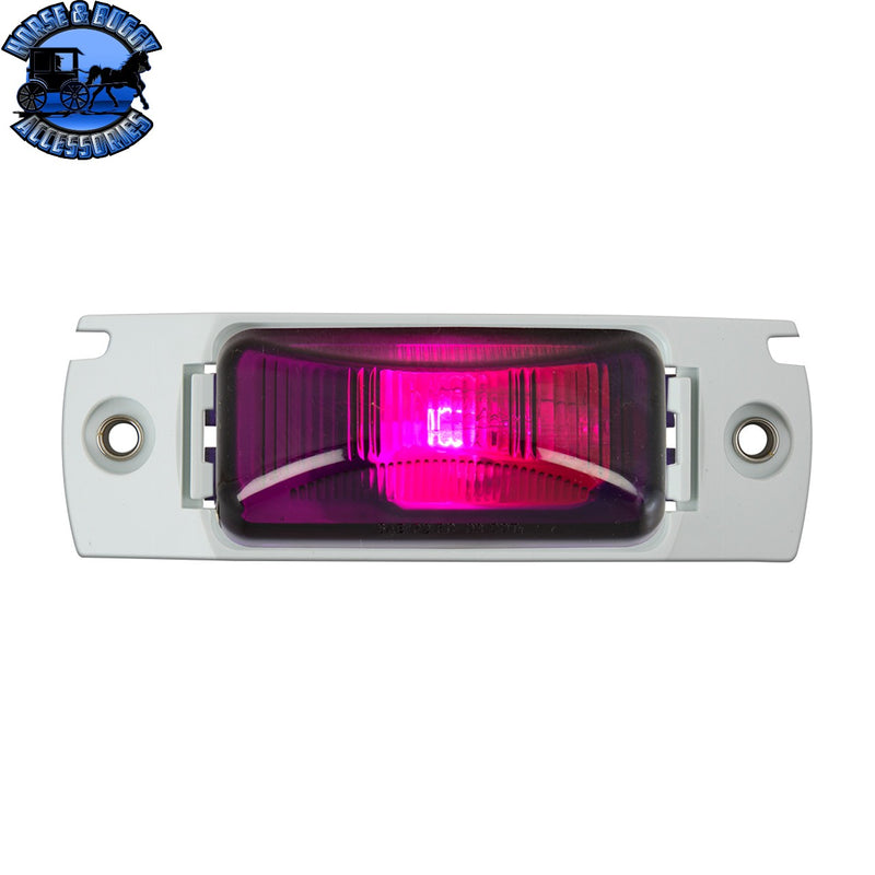 Small Rectangular Single Bulb Sealed Marker Light (CHOOSE COLOR AND STYLE)