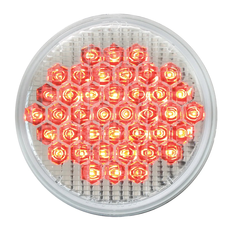 4" HIGH COUNT LED LIGHT, RED/CLEAR Gray