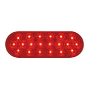 91772  2PC SS SPRING-LOAD BAR W/OVAL PEARL RED/RED LED&RIM WO VISOR Firebrick