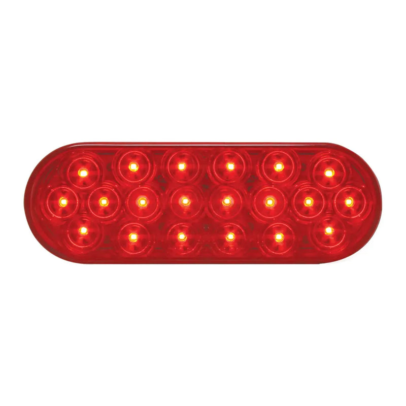 91772  2PC SS SPRING-LOAD BAR W/OVAL PEARL RED/RED LED&RIM WO VISOR Firebrick