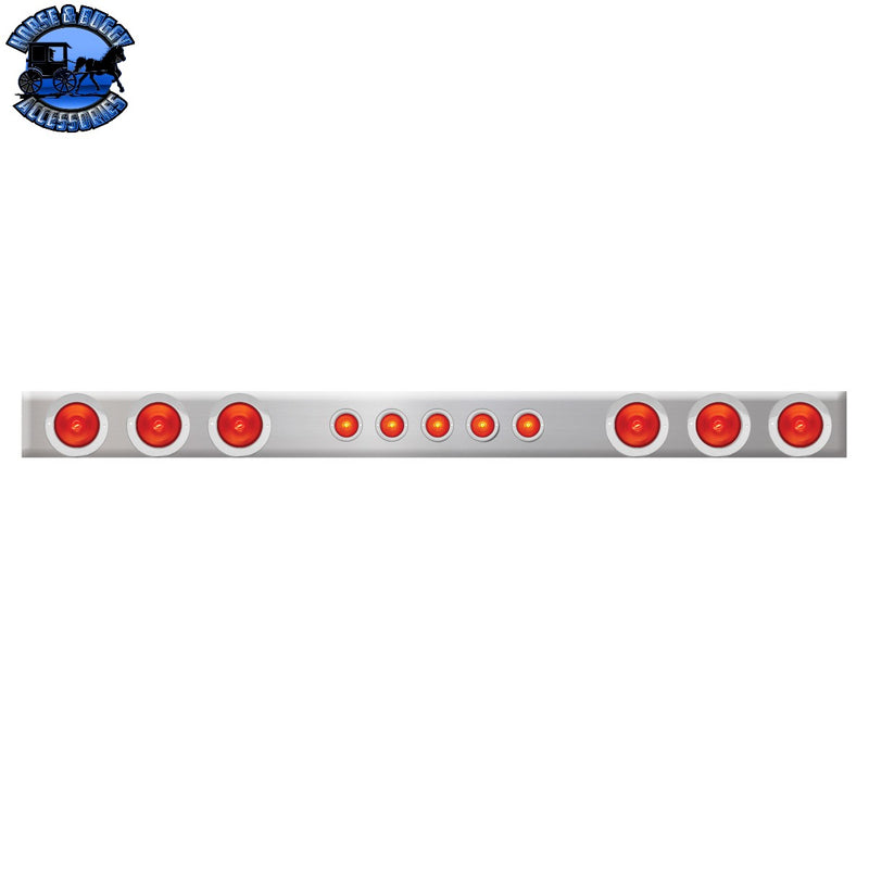 88001 1 PC CR. REAR LIGHT BAR W/4" & 2" LIGHT & SS RIM