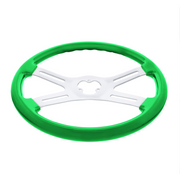 18" Candy Color 4 Spoke Steering Wheel - Candy Apple Green