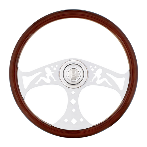 18" Lady Steering Wheel With Hub & Horn Kit  - Freightliner 1989-July 2006