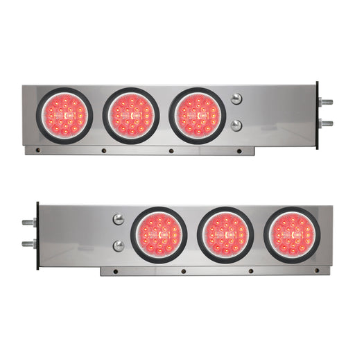 88141 2-Pc Spring-Loaded S.S. LB w/ Six 4" LED Lights