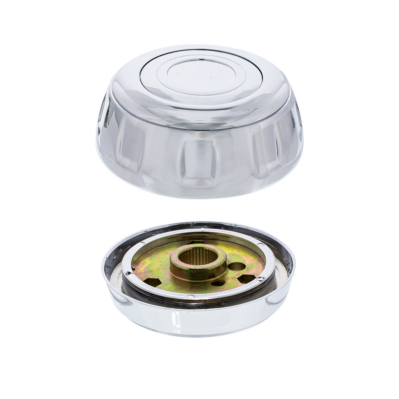 UP-88142 18" Chrome Blade Steering Wheel With Hub & Horn Button Kit For Peterbilt (1998-2005) & Kenworth (2001-2002)
