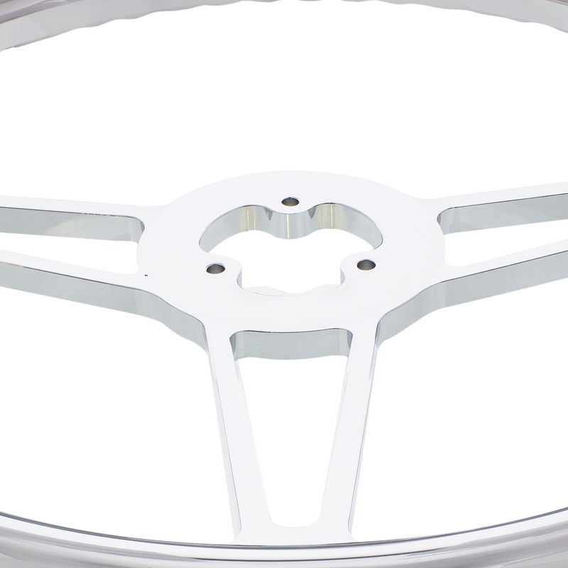 UP-88150 18" Chrome Aluminum "Blaze" Style Steering Wheel