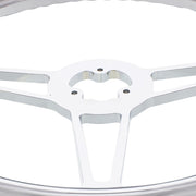 UP-88154 18" Chrome Aluminum "4-Spoke" Style Steering Wheel Lavender