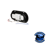 881K-7 6.5"x2.25" Red and White LED Stop/Turn/Tail & Back-Up Light Oval, Flange-Mount Kit Black