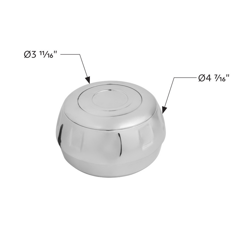 UP-88213 Chrome Steering Wheel Hub & Horn Button Kit For 2000 or Older Navistar International