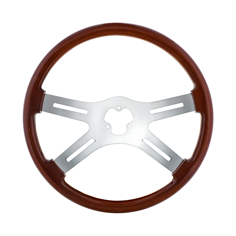 Volante cromado de 4 radios de 18"