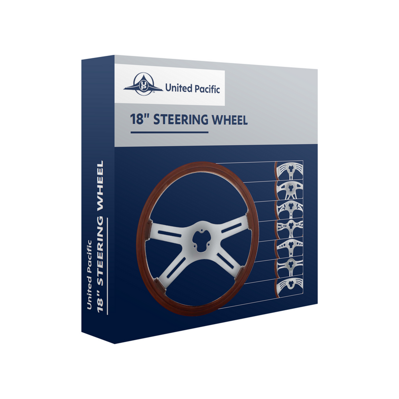 UP-88218 18" Chrome Boss Steering Wheel