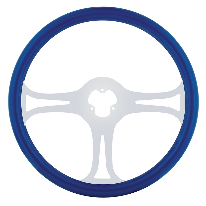 UP-88246 18" Color Blade Steering Wheel - Electric Blue
