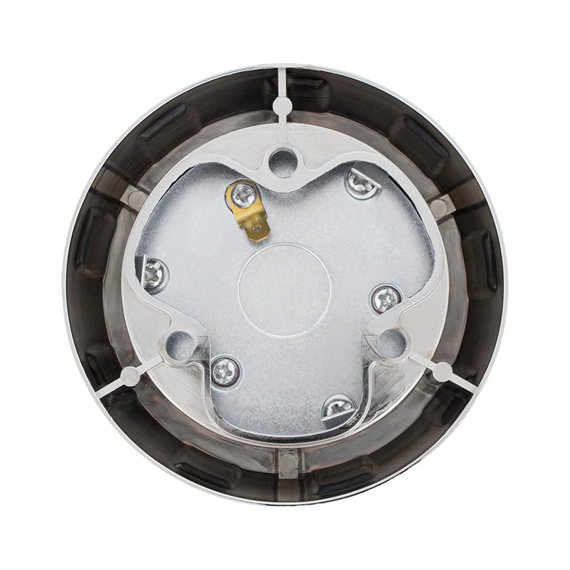 Universal (3 hole) Chrome Bezel And Horn Button #88261 STEERING HUB Light Gray