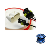 882K-7 4" Red and White LED Stop/Turn/Tail, & Back-Up Light, Round, Grommet-Mount w/ Plug, Kit Black