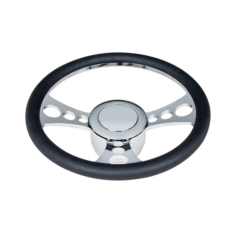 Chrome Billet Style Aluminum Horn Button