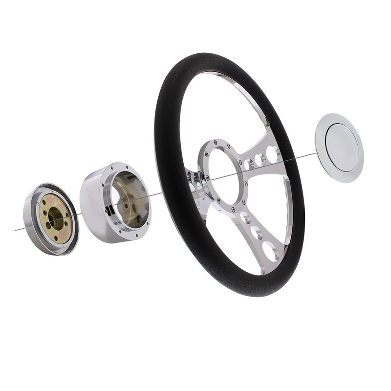 Chrome Billet Style Aluminum Horn Button