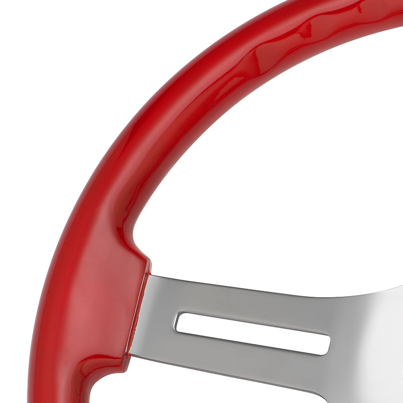 UP-88314 18" 4 Spoke Steering Wheel With Color Matching Horn Bezel - Indigo Red