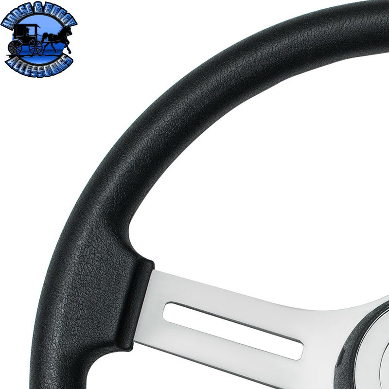 18" Polyurethane Rim 4 Spoke Steering Wheel With Horn Bezel steering wheel Light Gray