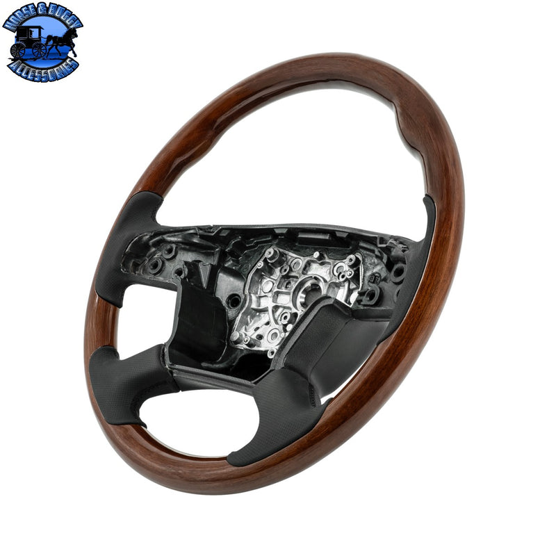 UP-88395 18" YourGrip Wood Steering Wheel For 2018-2026 Freightliner Cascadia