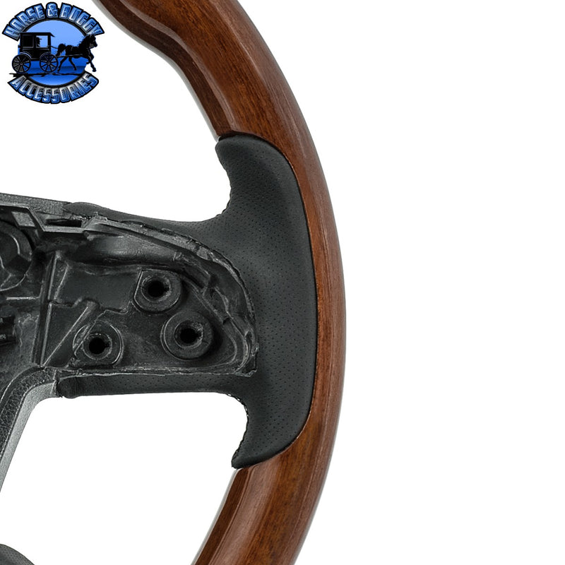 UP-88395 18" YourGrip Wood Steering Wheel For 2018-2026 Freightliner Cascadia