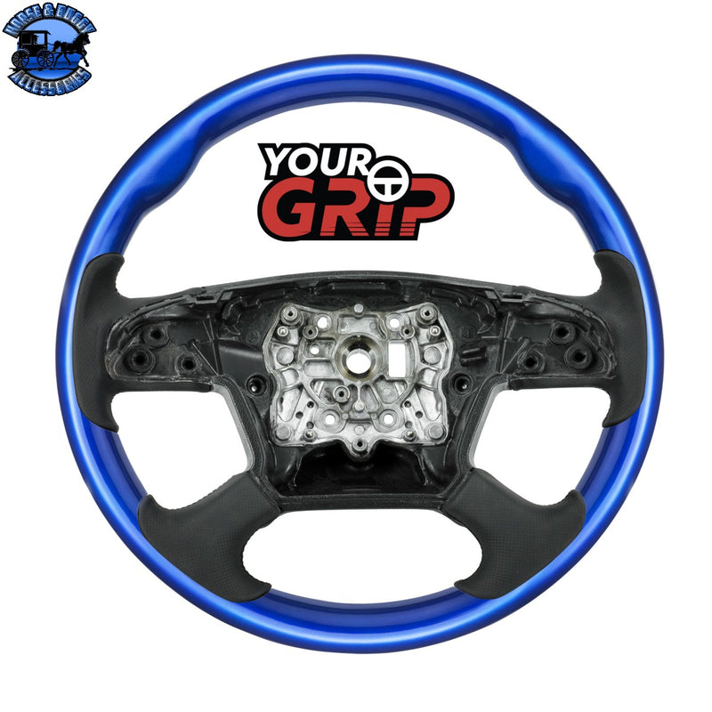 18" YourGrip Wood Candy Color Steering Wheel For 2018-2026 Freightliner Cascadia (Choose Color)