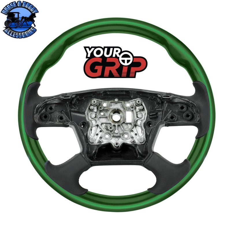 18" YourGrip Wood Candy Color Steering Wheel For 2018-2026 Freightliner Cascadia (Choose Color)