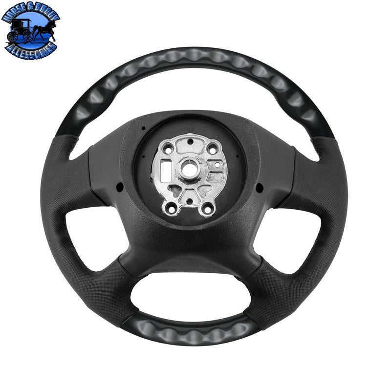 18" YourGrip Leather & Wood Candy Color Steering Wheel For 2018-2026 Freightliner Cascadia (Choose Color)